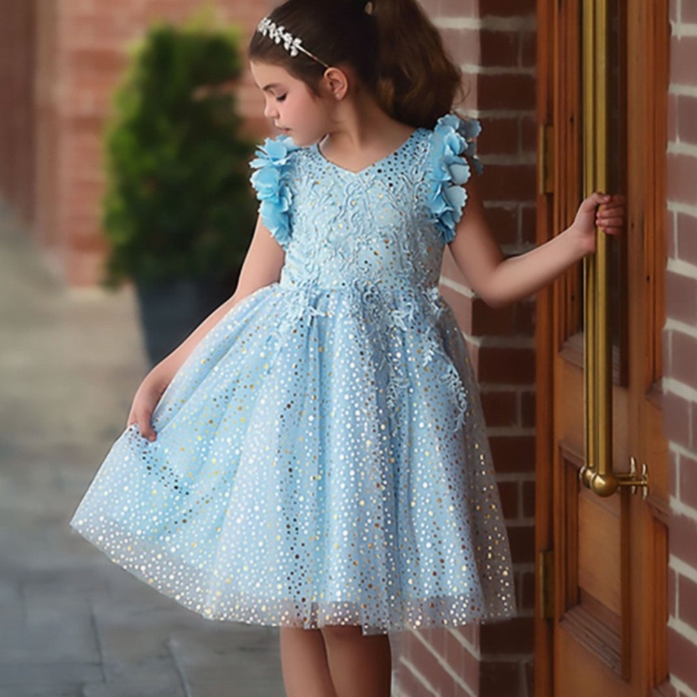 Trish Scully size 12 Natalia dress in sky blue